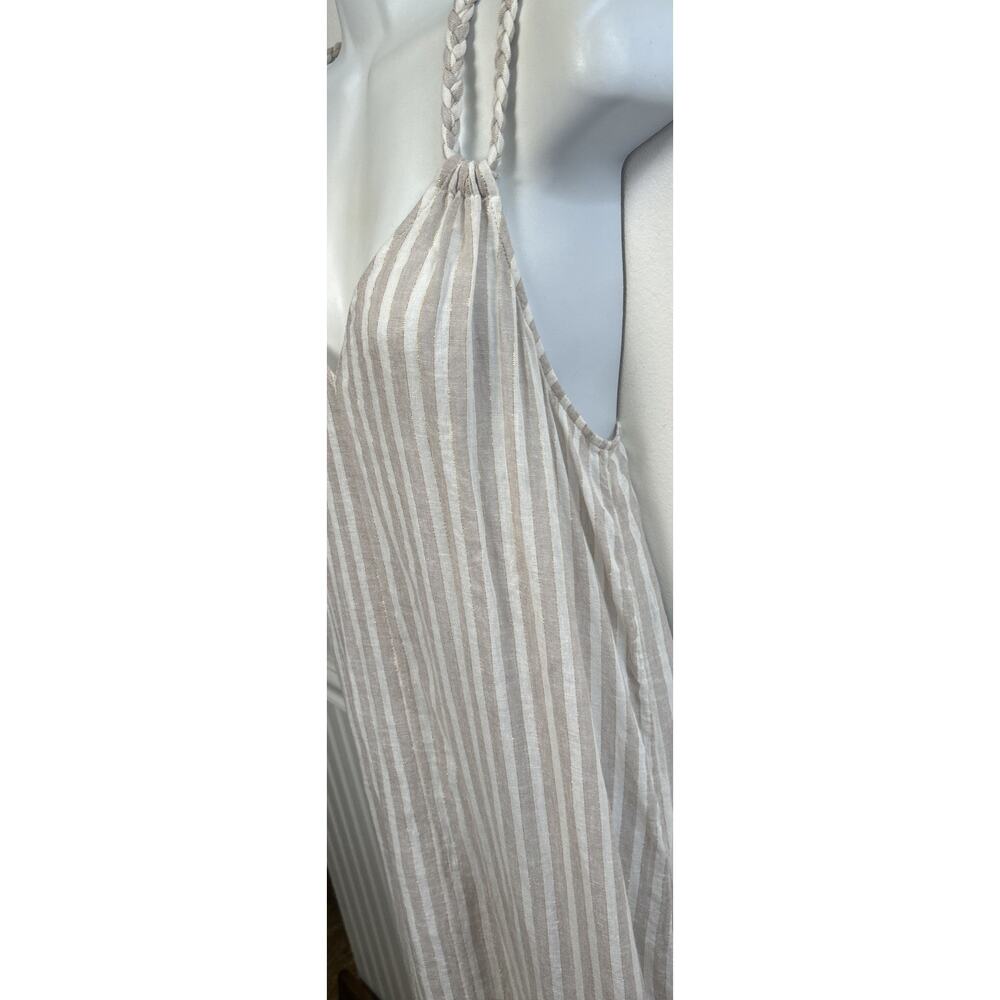 Rachel Ashwell Women S Sundress Coverup Linen Blend Braided Beachy Coastal Maxi - Picture 3 of 10
